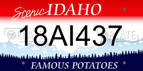 18AI437 Idaho License Plate