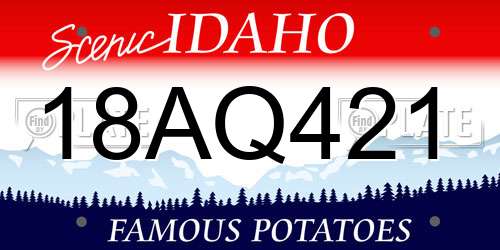 18AQ421 Idaho License Plate