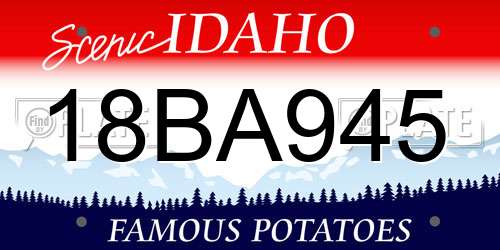 18BA945 Idaho License Plate