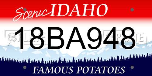 18BA948 Idaho License Plate