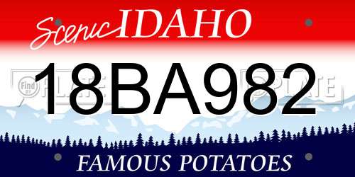 18BA982 Idaho License Plate