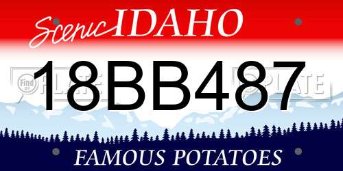 18BB487 Idaho License Plate