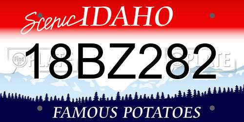 18BZ282 Idaho License Plate