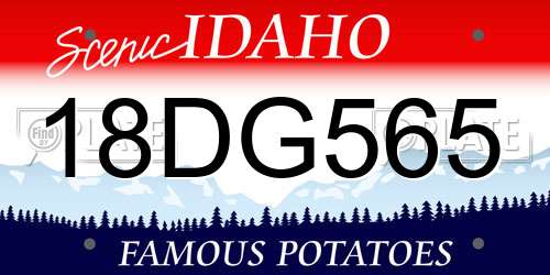 18DG565 Idaho License Plate