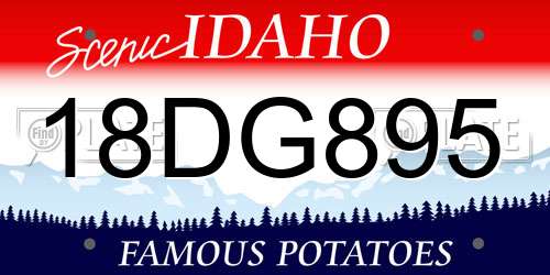 18DG895 Idaho License Plate