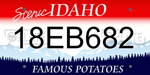 18EB682 Idaho License Plate
