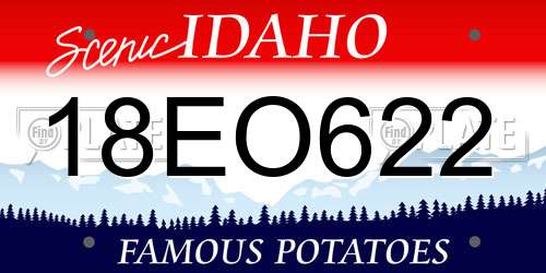 18EO622 Idaho License Plate