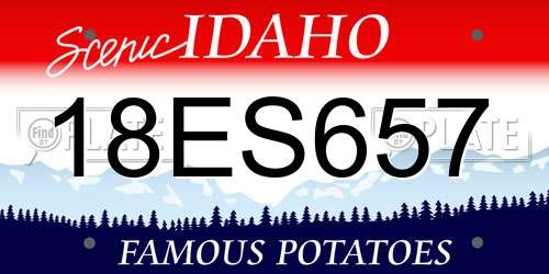 18ES657 Idaho License Plate