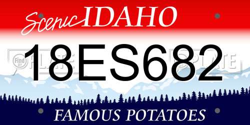 18ES682 Idaho License Plate