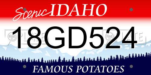 18GD524 Idaho License Plate