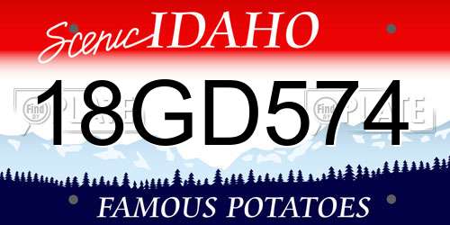 18GD574 Idaho License Plate