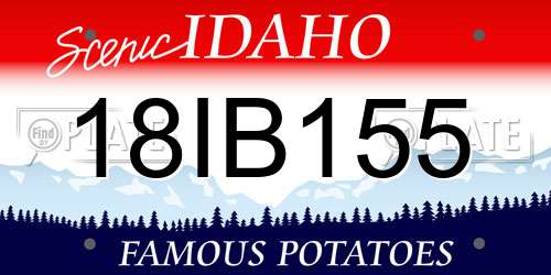 18IB155 Idaho License Plate