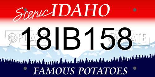 18IB158 Idaho License Plate
