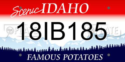 18IB185 Idaho License Plate
