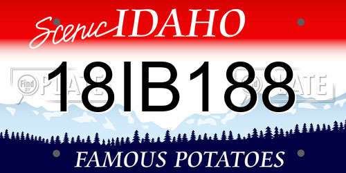 18IB188 Idaho License Plate