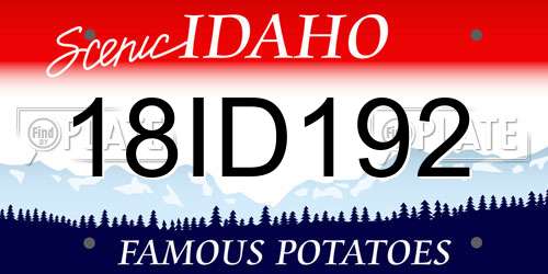 18ID192 Idaho License Plate