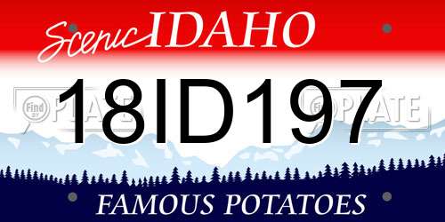 18ID197 Idaho License Plate
