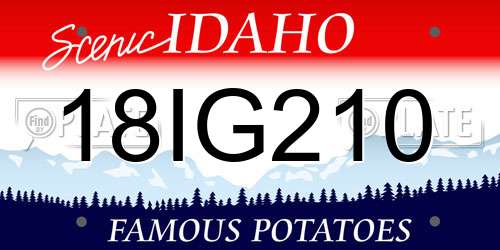 18IG210 Idaho License Plate