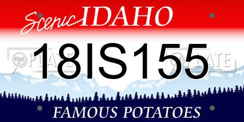 18IS155 Idaho License Plate
