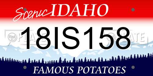 18IS158 Idaho License Plate