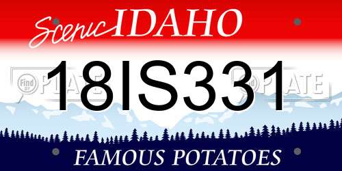 18IS331 Idaho License Plate