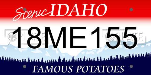 18ME155 Idaho License Plate