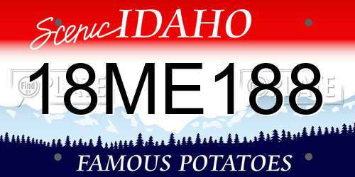 18ME188 Idaho License Plate