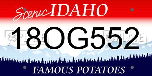 18OG552 Idaho License Plate