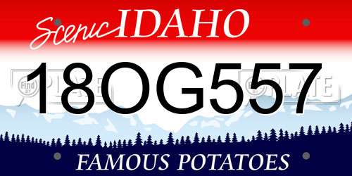 18OG557 Idaho License Plate