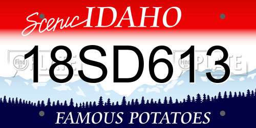 18SD613 Idaho License Plate