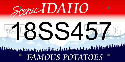 18SS457 Idaho License Plate