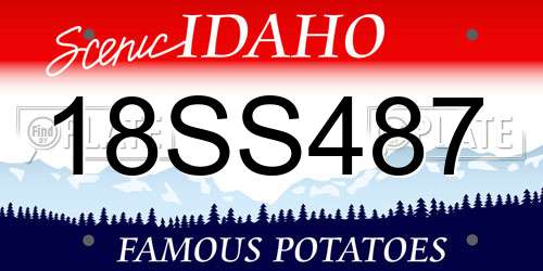 18SS487 Idaho License Plate