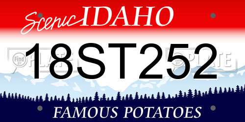 18ST252 Idaho License Plate