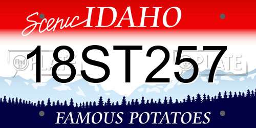 18ST257 Idaho License Plate