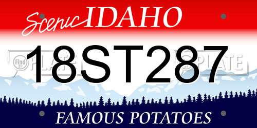 18ST287 Idaho License Plate