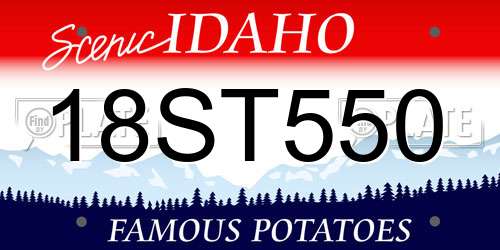 18ST550 Idaho License Plate
