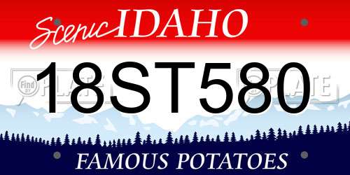 18ST580 Idaho License Plate