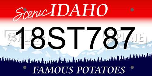 18ST787 Idaho License Plate