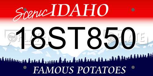 18ST850 Idaho License Plate