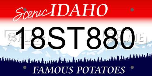 18ST880 Idaho License Plate