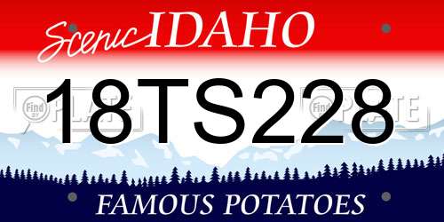 18TS228 Idaho License Plate