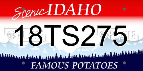 18TS275 Idaho License Plate