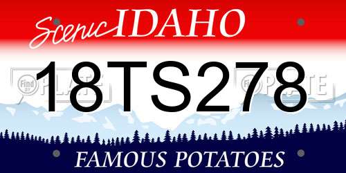 18TS278 Idaho License Plate