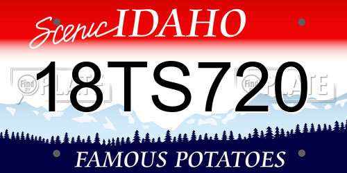 18TS720 Idaho License Plate