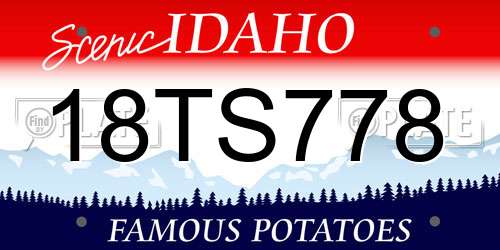 18TS778 Idaho License Plate