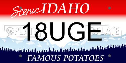 18UGE Idaho License Plate