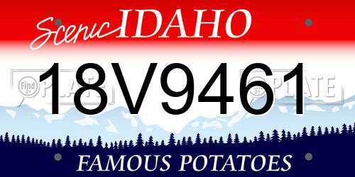 18V9461 Idaho License Plate