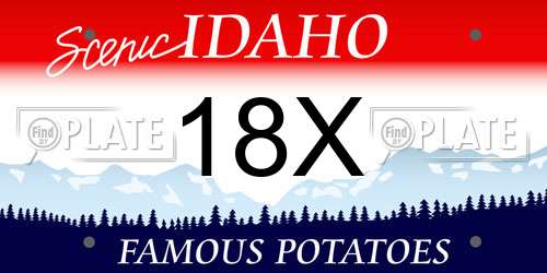 18X Idaho License Plate