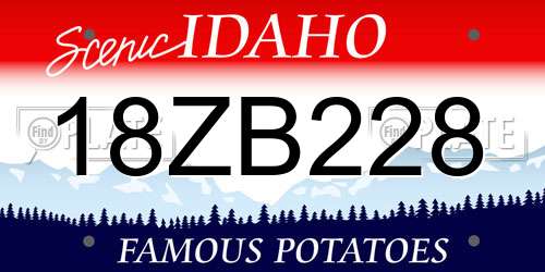 18ZB228 Idaho License Plate