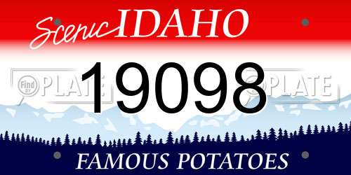 19098 Idaho License Plate